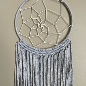 Gray dream catcher wall hanging